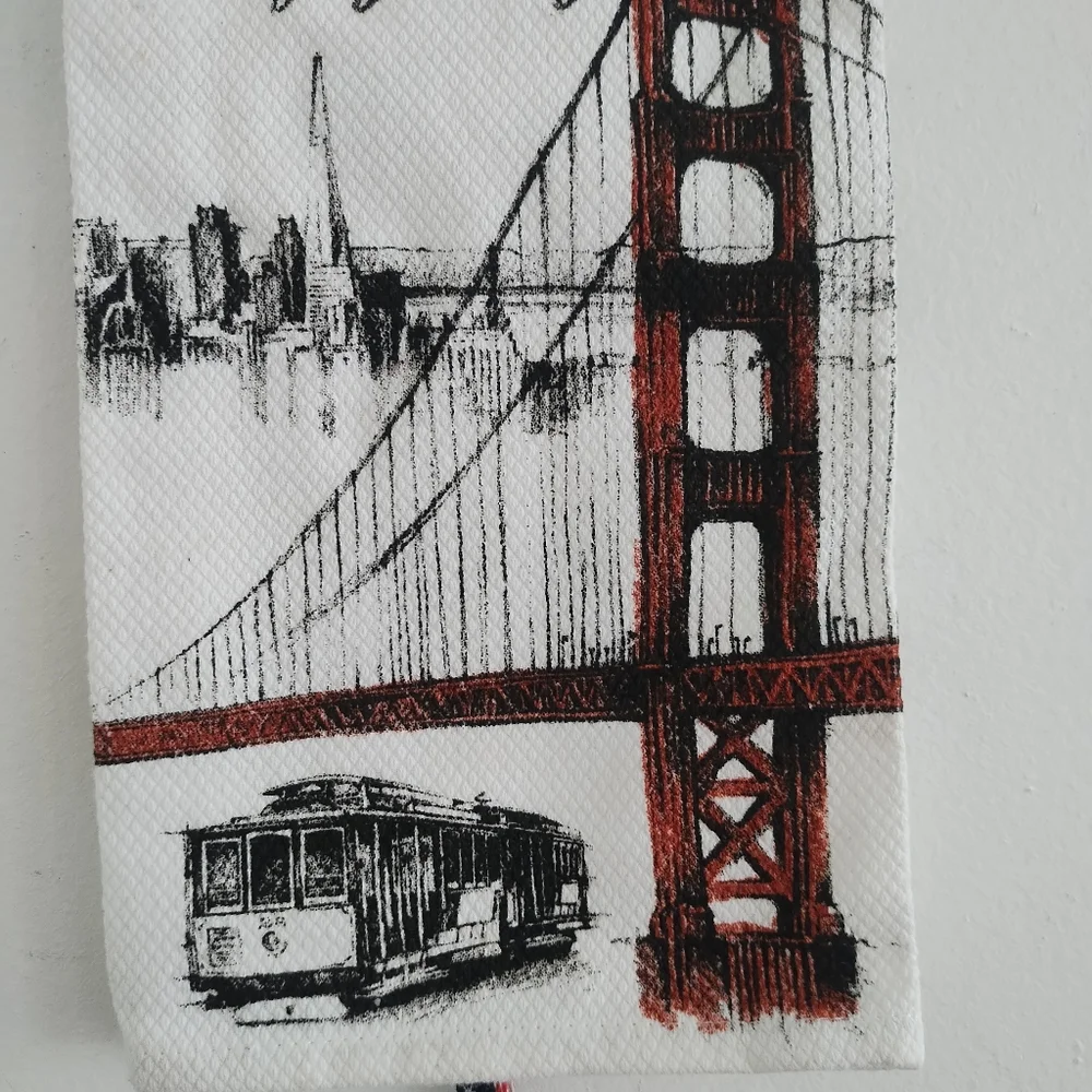 NWT San Francisco Golden Gate Bridge Kitchen Tea Towel